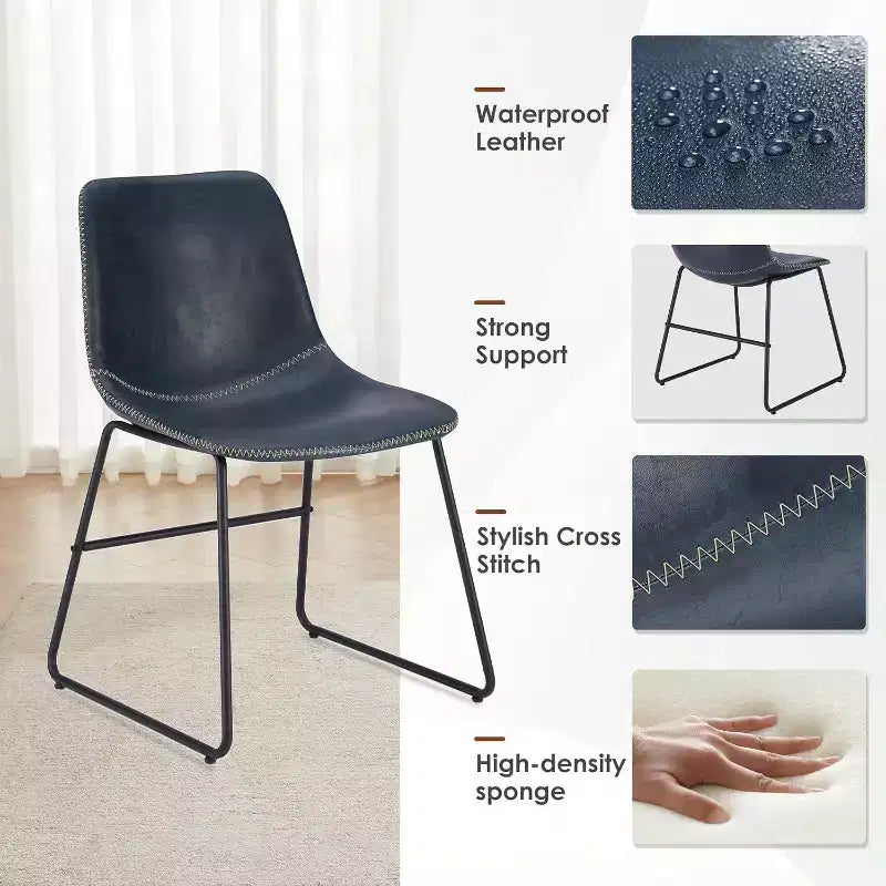 Waterproof Faux Leather Dining Chair