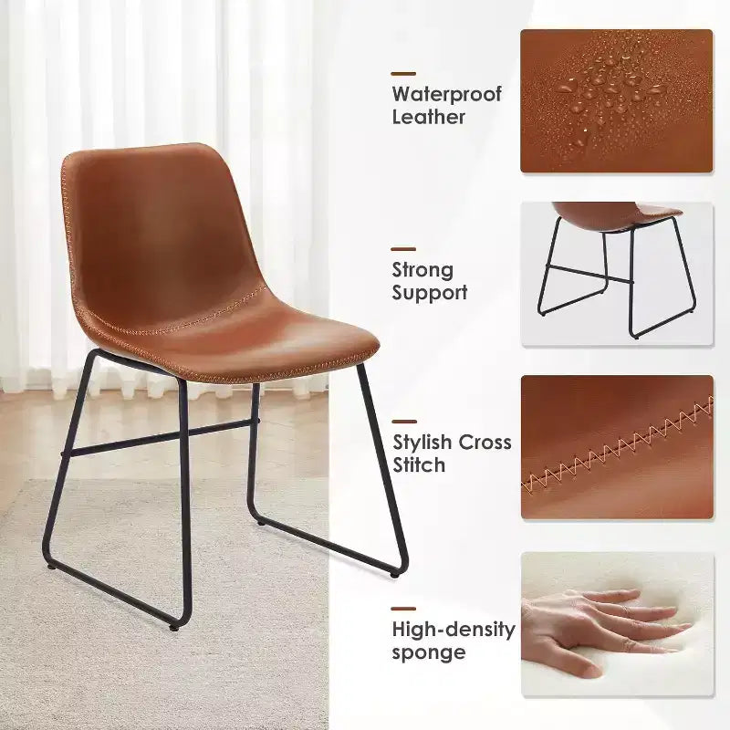 Waterproof Faux Leather Dining Chair