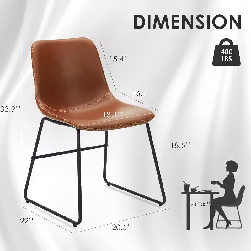 Waterproof Faux Leather Dining Chair