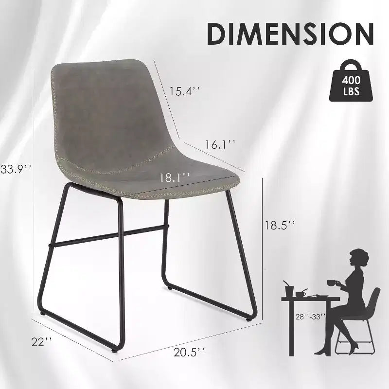 Waterproof Faux Leather Dining Chair