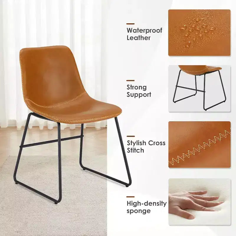 Waterproof Faux Leather Dining Chair