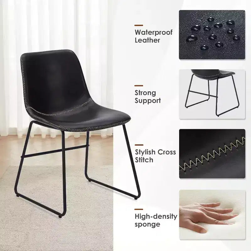 Waterproof Faux Leather Dining Chair
