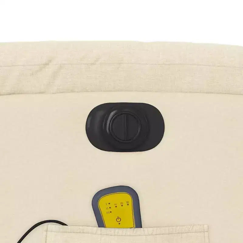 Electric Power Lift Massage Recliner Chair - Cream Fabric, Motorized Adjustments, Vibration Massage, Comfort Design for Elderly