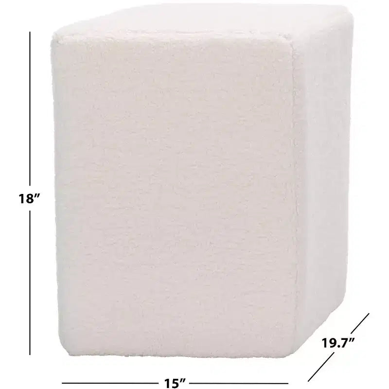 Diamond-Shaped Ottoman - Ivory