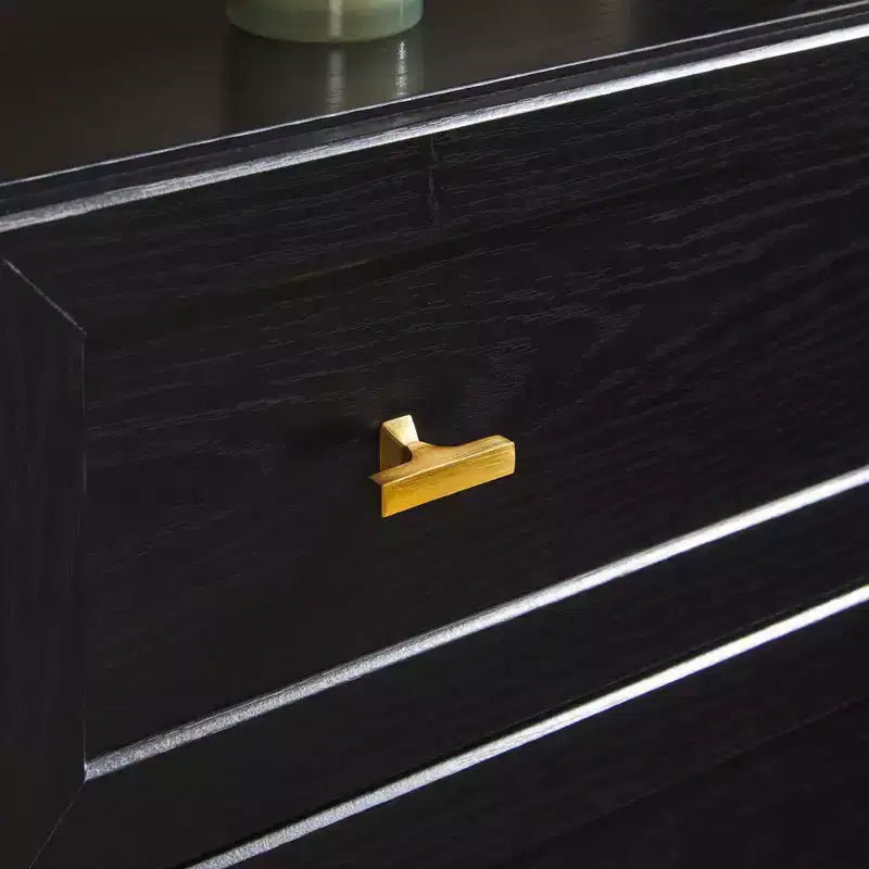 Modern Farmhouse Nightstand with Open Shelf for Bedroom Storage
