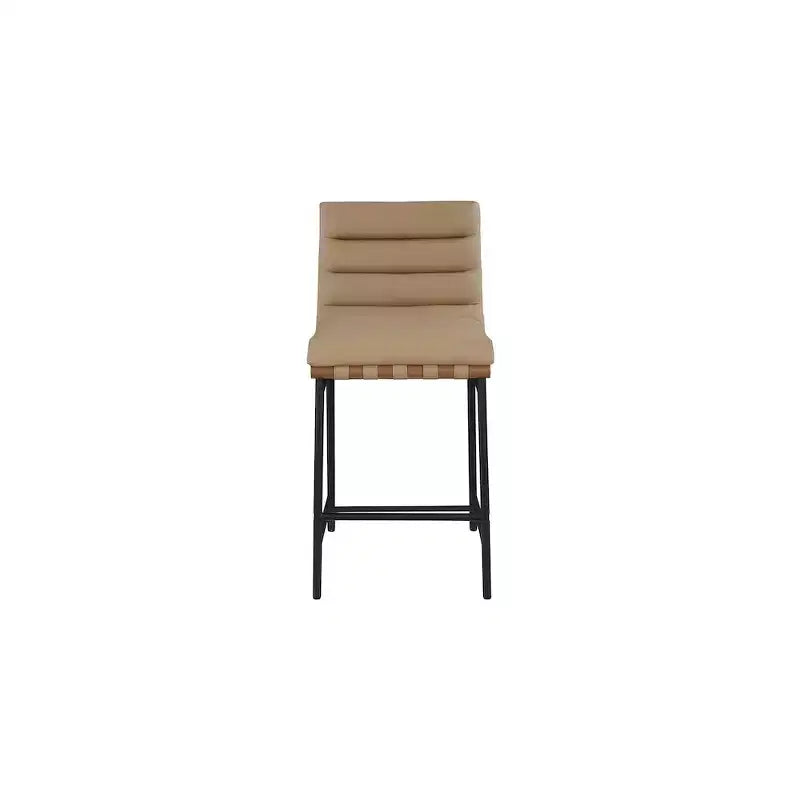 Burke Tan Vegan Leather Counter Stool