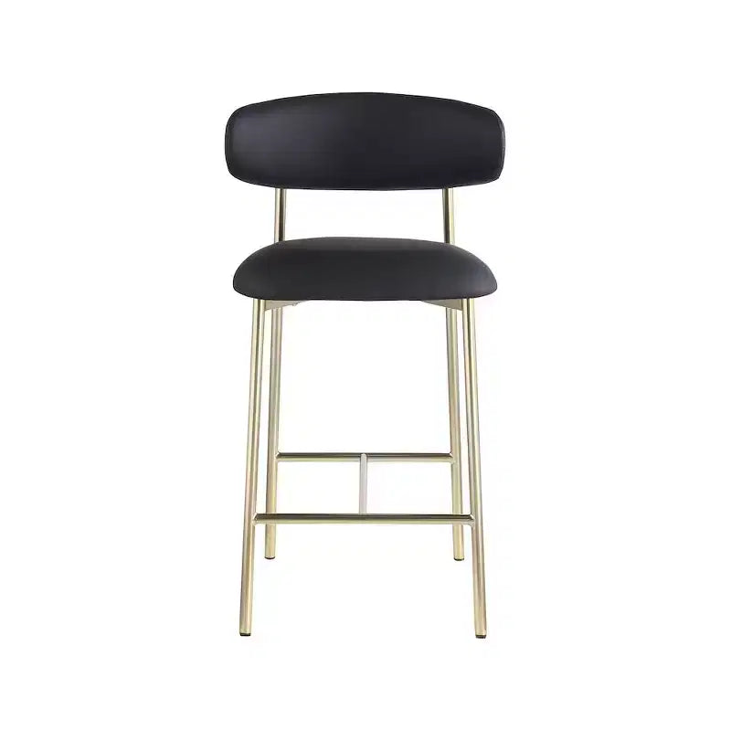 Lupita Black Vegan Leather Counter Stool