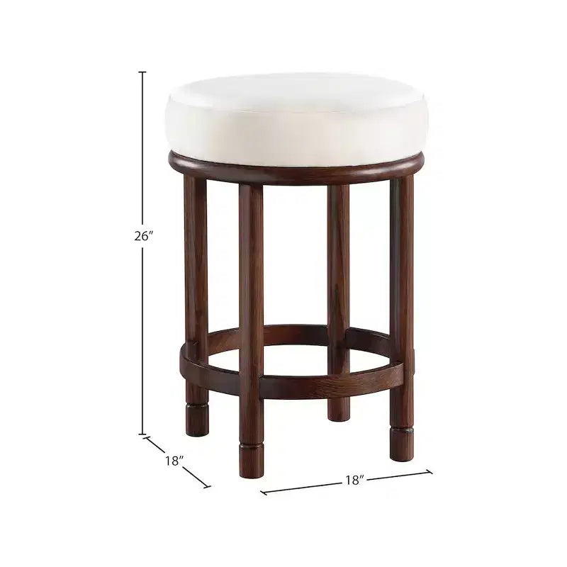 Cream Velvet Counter Stool