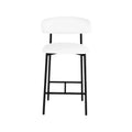 White Vegan Leather Counter Stool