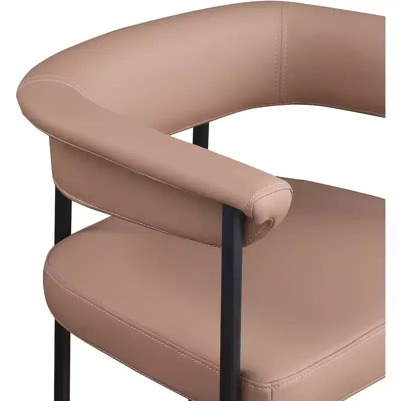 Tan Vegan Leather Counter Stool