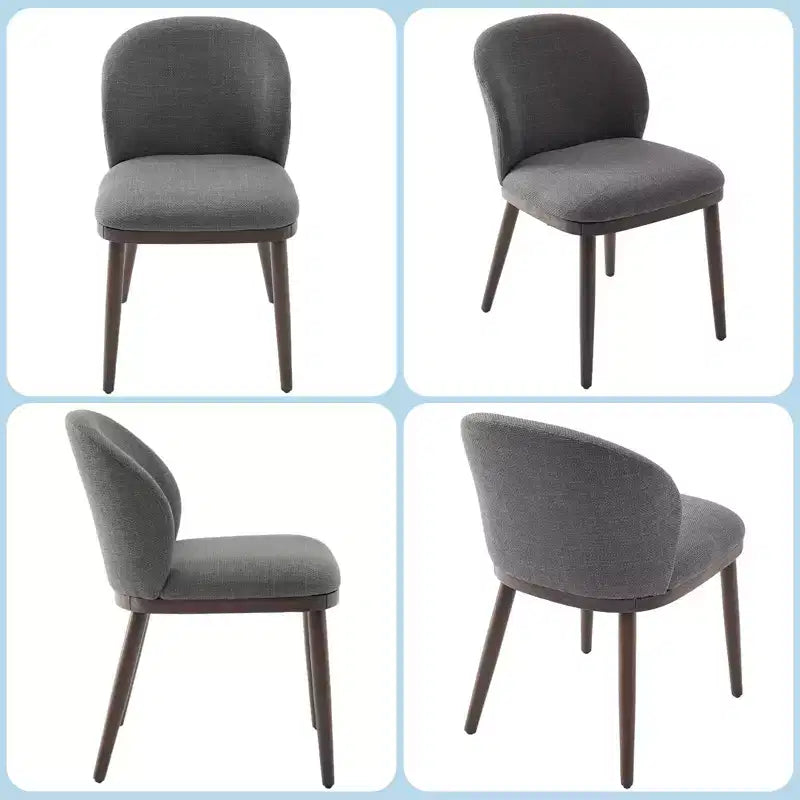 Modern Dining Chair, Upholstered with Wood Legs, Ergonomic Back Support, 265Lbs Capacity for Kitchen Dining Room Restaurant