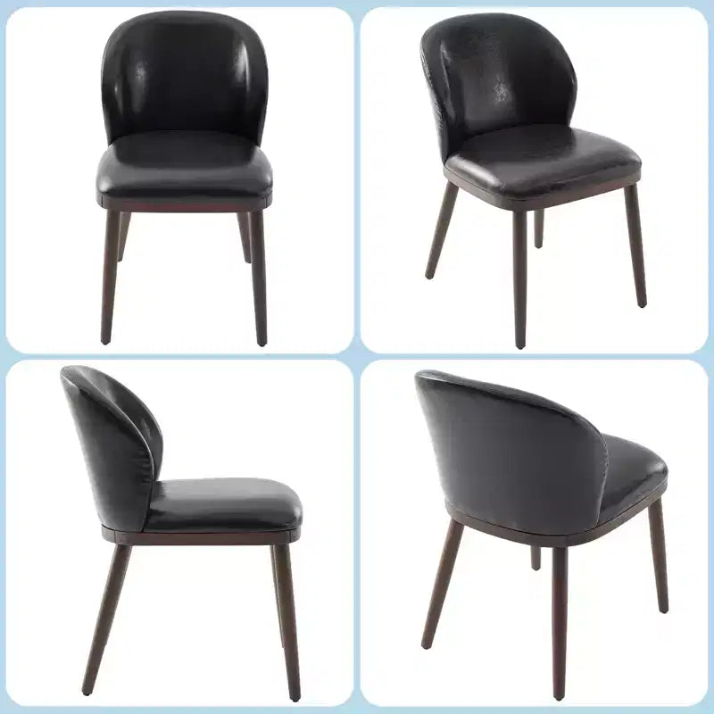 Modern Dining Chair, Upholstered with Wood Legs, Ergonomic Back Support, 265Lbs Capacity for Kitchen Dining Room Restaurant