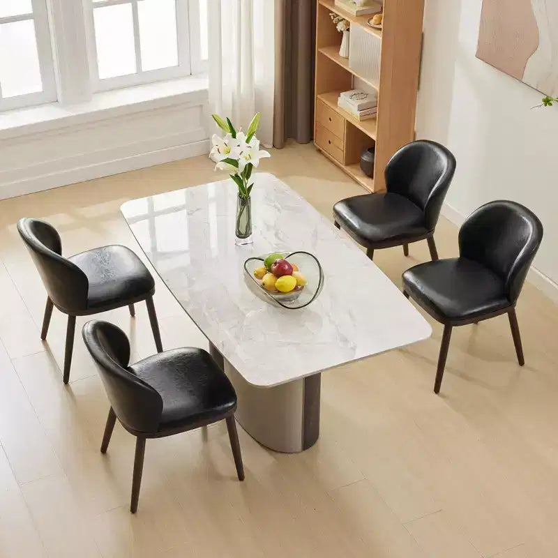 Modern Dining Chair, Upholstered with Wood Legs, Ergonomic Back Support, 265Lbs Capacity for Kitchen Dining Room Restaurant