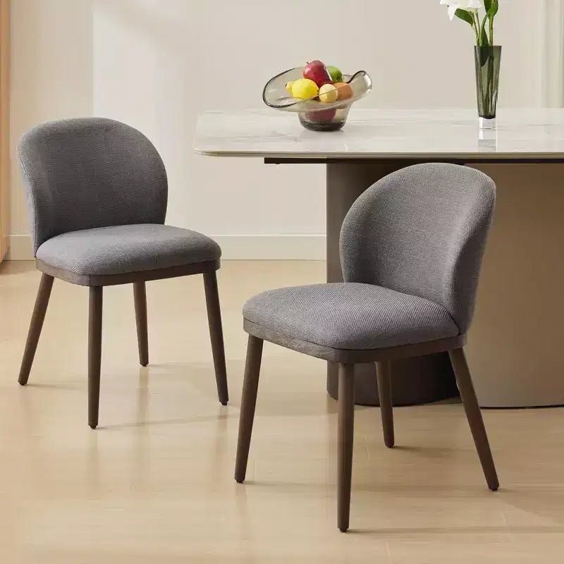 Modern Dining Chair, Upholstered with Wood Legs, Ergonomic Back Support, 265Lbs Capacity for Kitchen Dining Room Restaurant