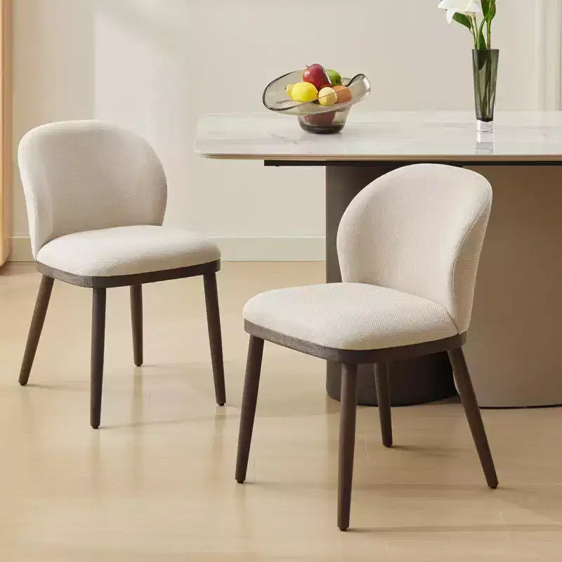 Modern Dining Chair, Upholstered with Wood Legs, Ergonomic Back Support, 265Lbs Capacity for Kitchen Dining Room Restaurant