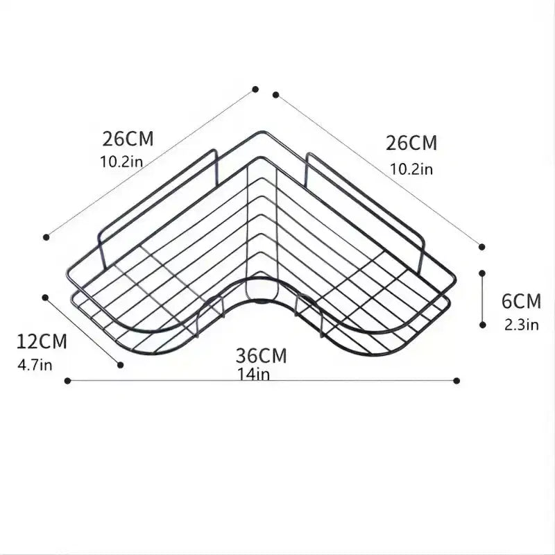 Wall Mounted Bathroom Shelf, Shower Caddy Rack, No Punching Triangle Storage Rack For Bathroom Kitchen, Bathroom Accessories