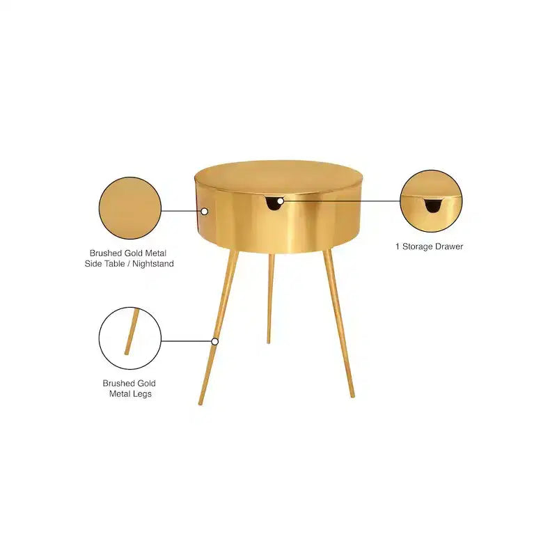 Metal Side Table Nightstand