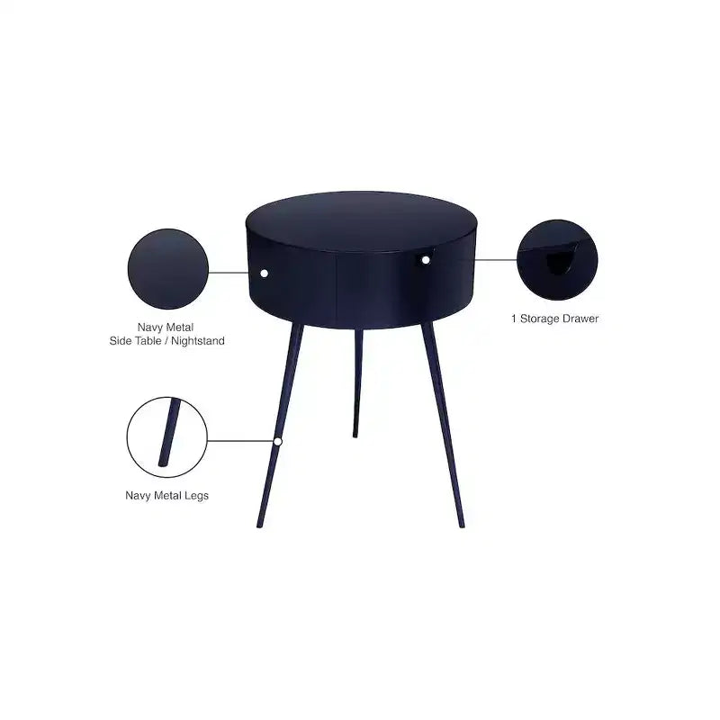 Metal Side Table Nightstand