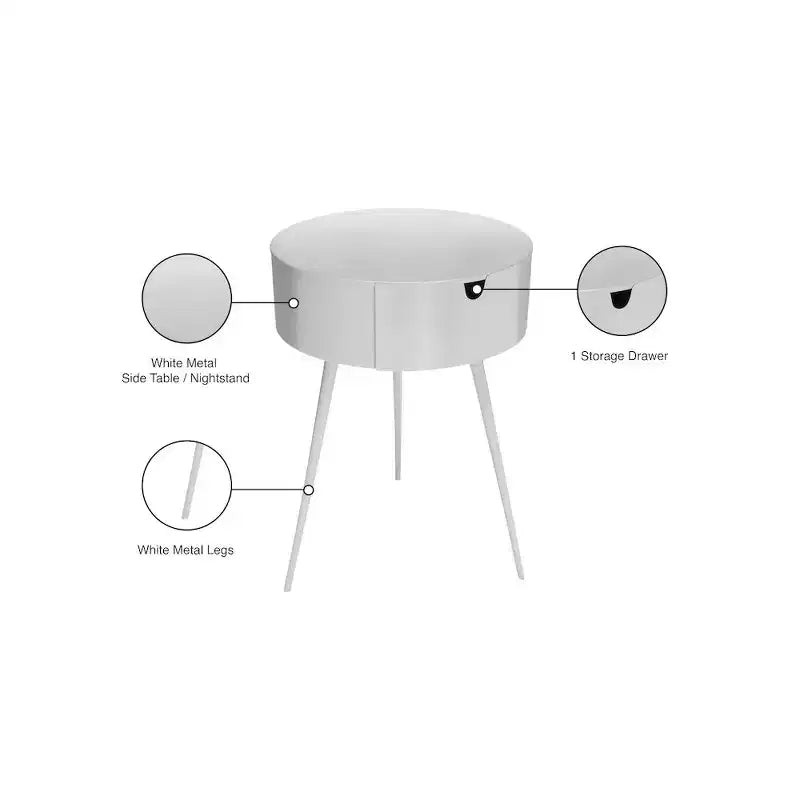 Metal Side Table Nightstand