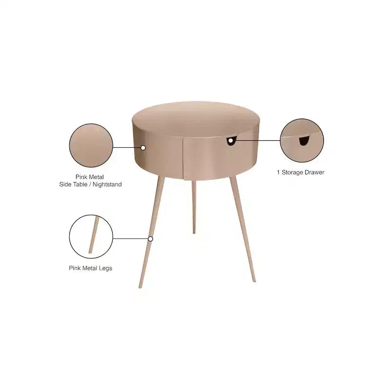 Metal Side Table Nightstand