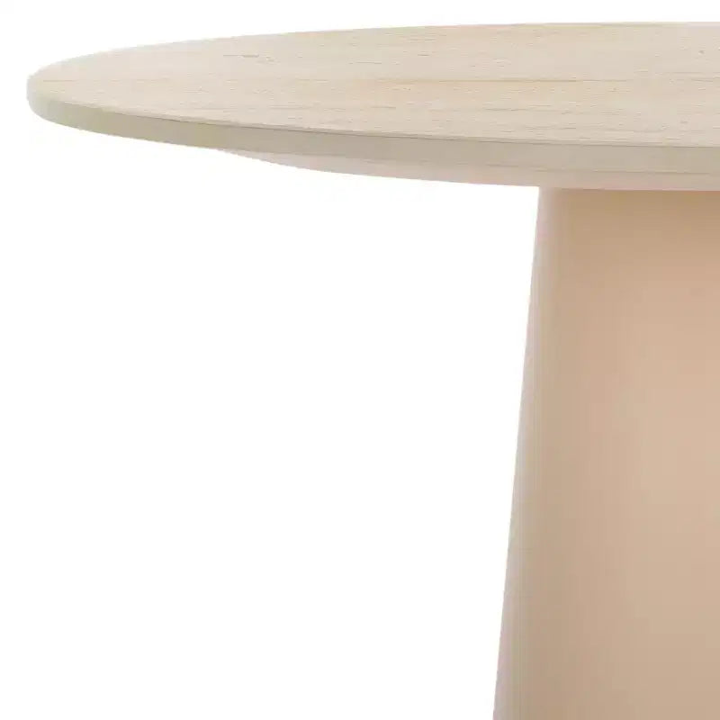 Short Ceramic Side Table - Beige Ceramic/Beige