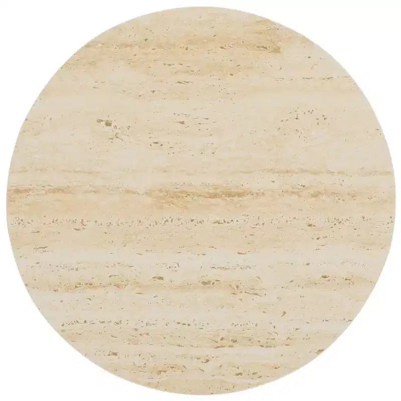 Short Ceramic Side Table - Beige Ceramic/Beige
