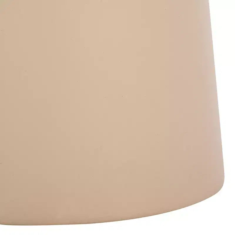 Short Ceramic Side Table - Beige Ceramic/Beige