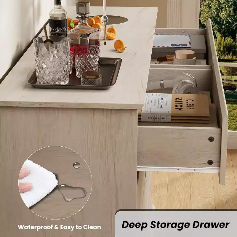 8 Drawer Dressers for Bedroom, Chest of Drawers with Deep Drawers, Large Double Dresser for Closet with Wide Top