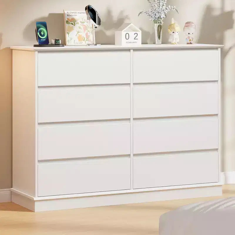 8 Drawer Dressers for Bedroom, Chest of Drawers with Deep Drawers, Large Double Dresser for Closet with Wide Top