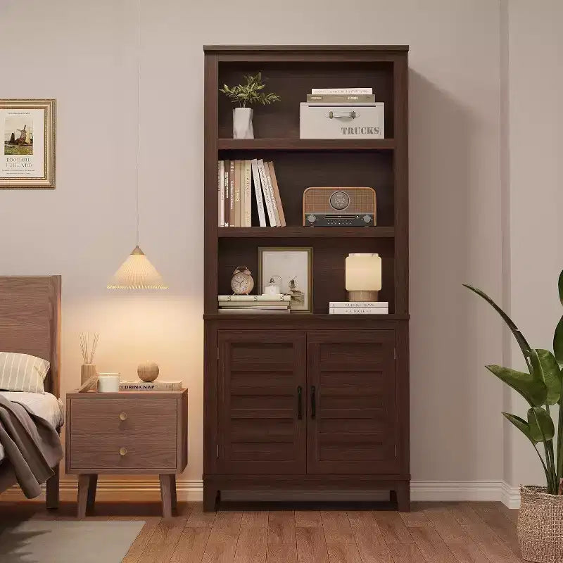 2/3 Flip Door Hidden Rattan Shoe Cabinet with Drawer, Black + Oak Narrow Freestanding Wooden Shoe Storage Rack for Entryway, 38.98 Wide