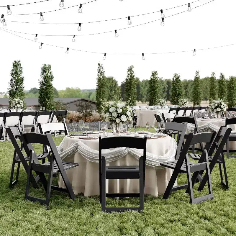 800 lb. Capacity Resin Folding Chair with Slatted Seat