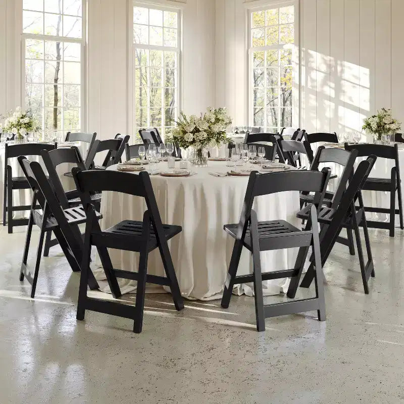 800 lb. Capacity Resin Folding Chair with Slatted Seat