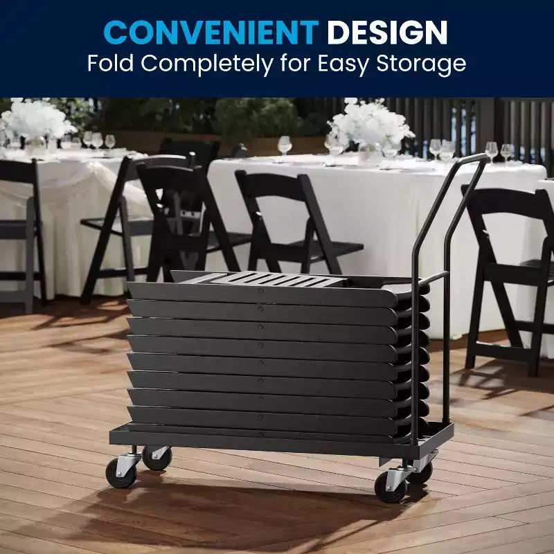 800 lb. Capacity Resin Folding Chair with Slatted Seat