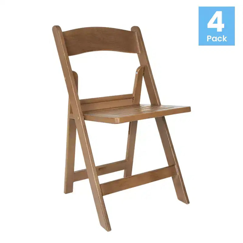 800 lb. Capacity Resin Folding Chair with Slatted Seat
