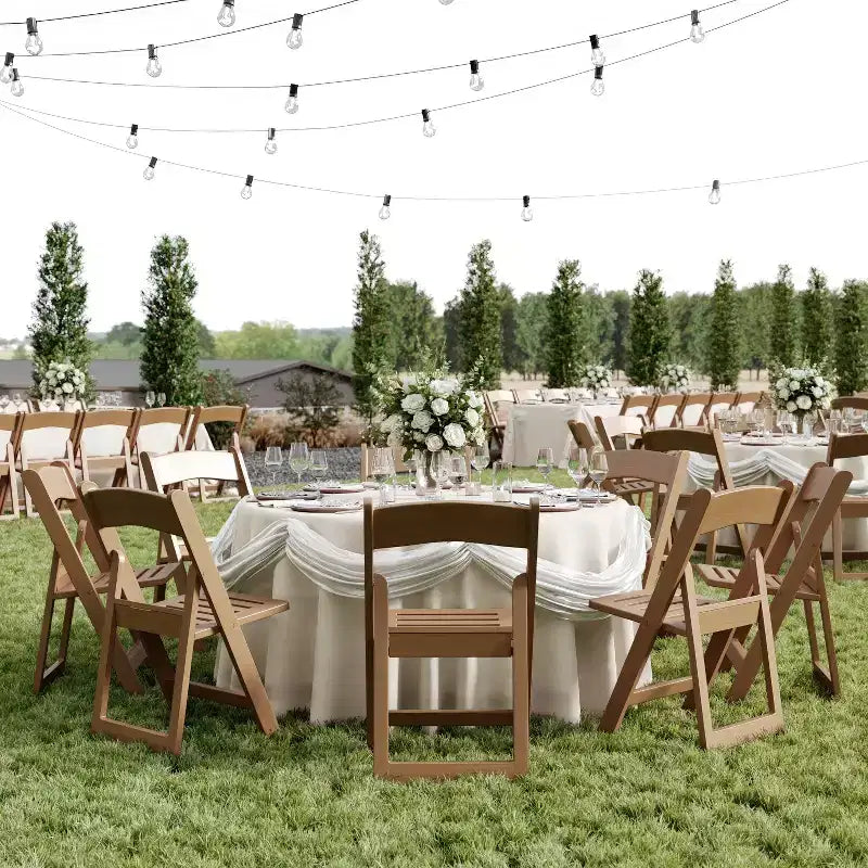800 lb. Capacity Resin Folding Chair with Slatted Seat