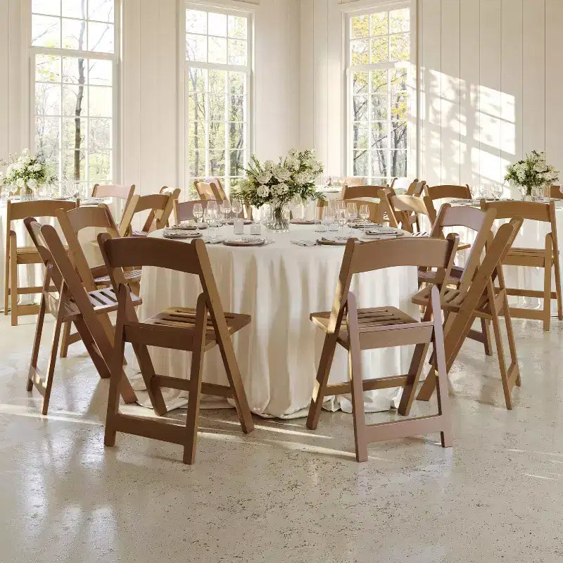 800 lb. Capacity Resin Folding Chair with Slatted Seat