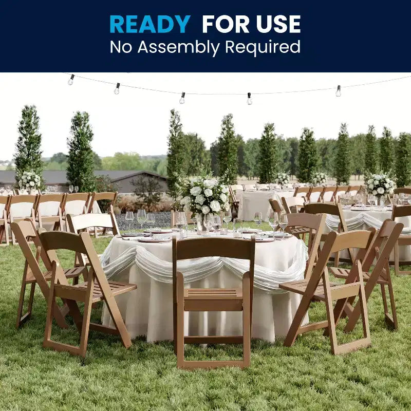800 lb. Capacity Resin Folding Chair with Slatted Seat