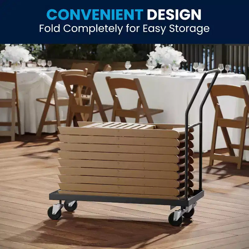 800 lb. Capacity Resin Folding Chair with Slatted Seat