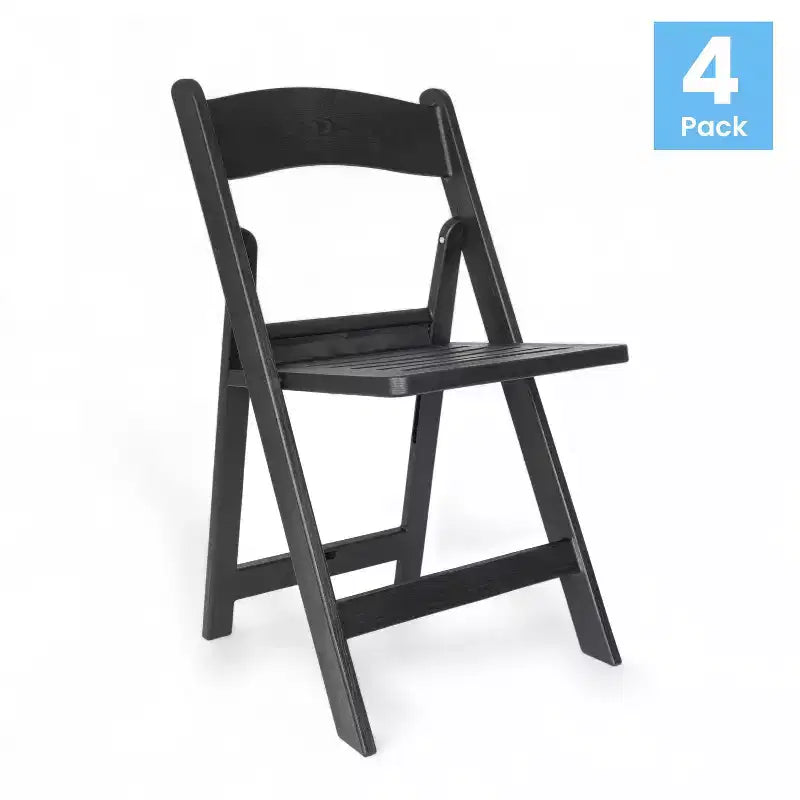 800 lb. Capacity Resin Folding Chair with Slatted Seat