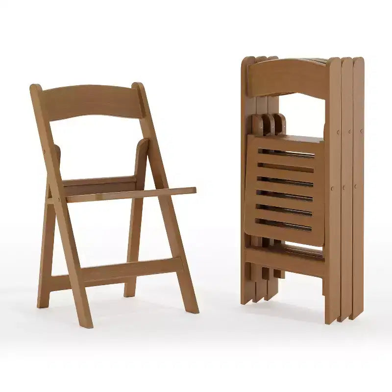 800 lb. Capacity Resin Folding Chair with Slatted Seat