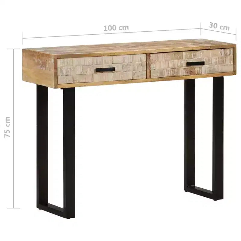 Console Table 39.4x11.8x29.5 Solid Mango Wood