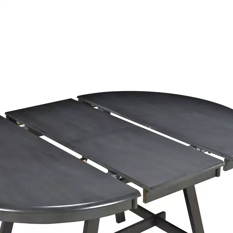 Round Extendable Wood Dining Table