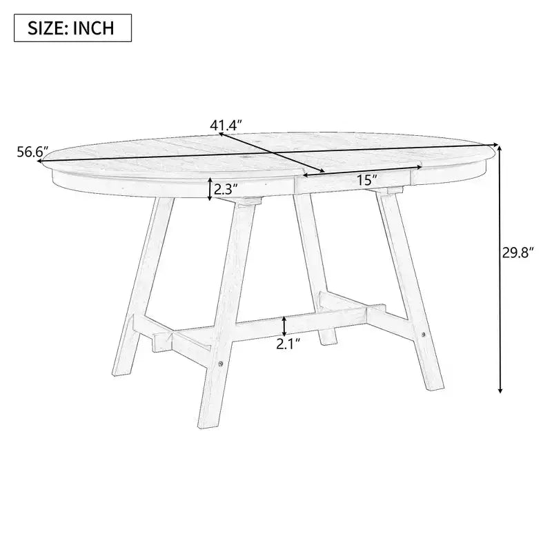 Round Extendable Wood Dining Table