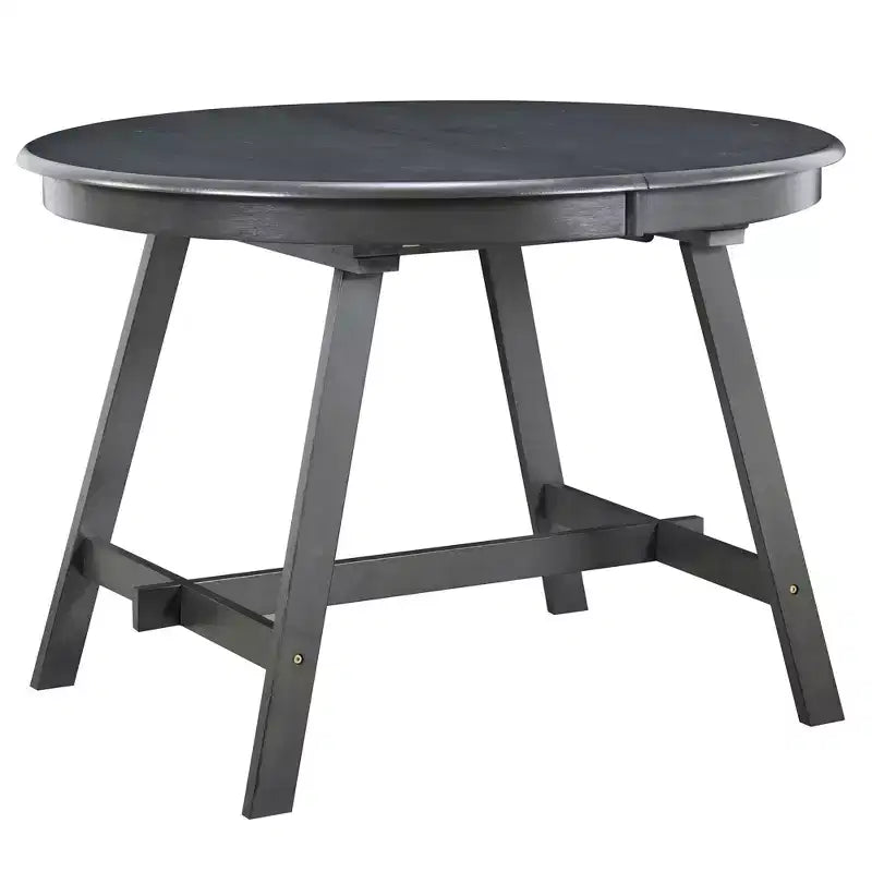 Round Extendable Wood Dining Table