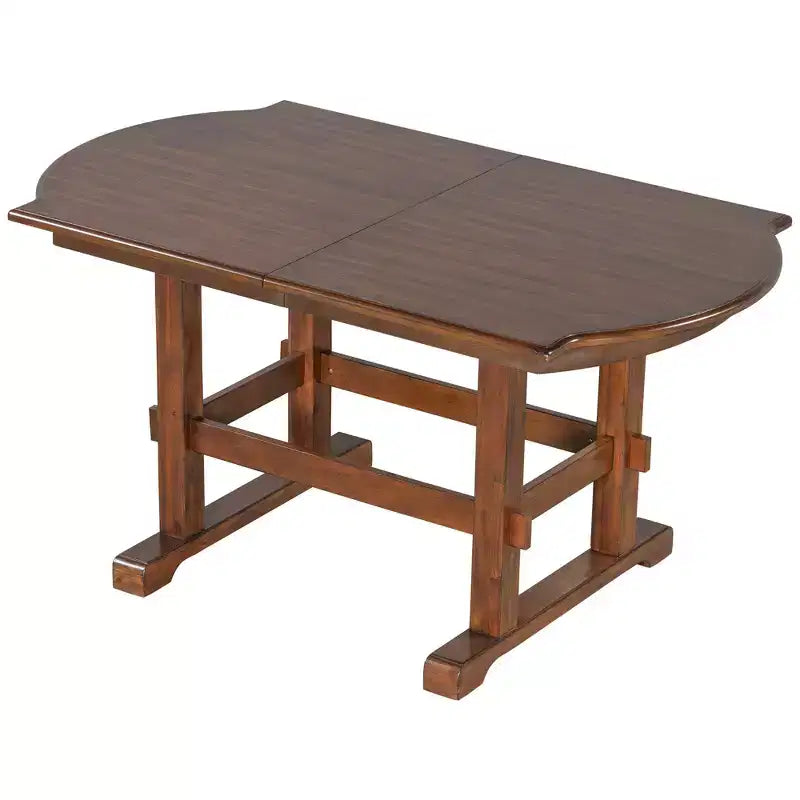 Table de salle à manger extensible pour 6 personnes, table de salle à manger de cuisine traditionnelle, expresso