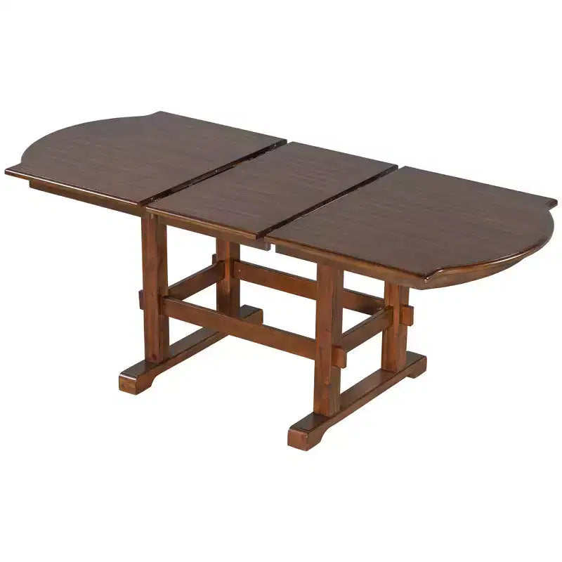 Table de salle à manger extensible pour 6 personnes, table de salle à manger de cuisine traditionnelle, expresso