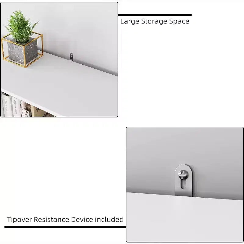 9-Cube Storage Organizer with 2 Drawers, 3-Tier White Bookshelf for Kids Room, Living Room, Office & Bedroom