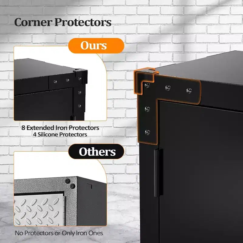 Garage Storage Cabinet with Locking Doors and Adjustable Shelf, Metal Storage Cabinet