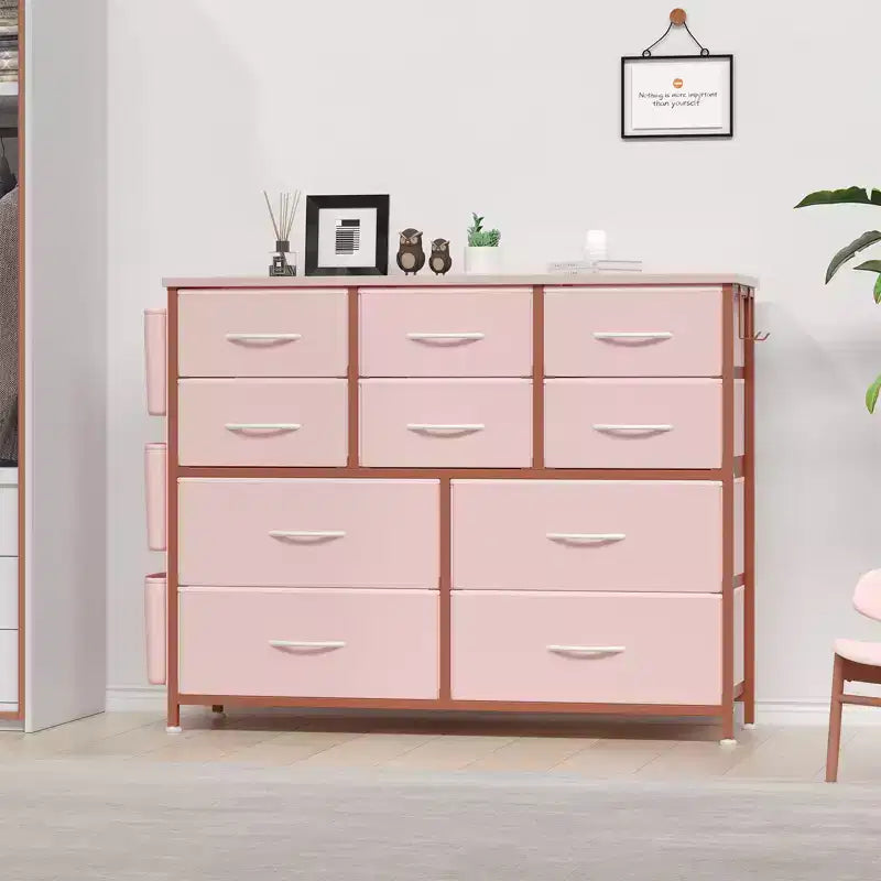 10 Drawers Dresser for Bedroom, Dresser & Chest of Drawers with Fabric Bins, Chests of Drawers Organizer for Closet Hallway Living Room