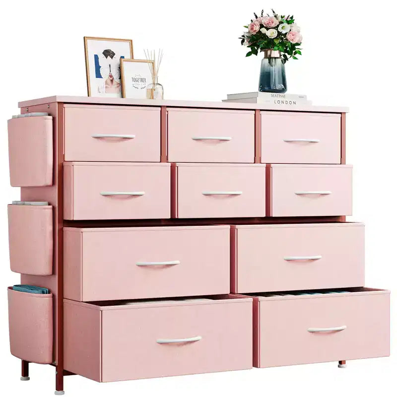 10 Drawers Dresser for Bedroom, Dresser & Chest of Drawers with Fabric Bins, Chests of Drawers Organizer for Closet Hallway Living Room